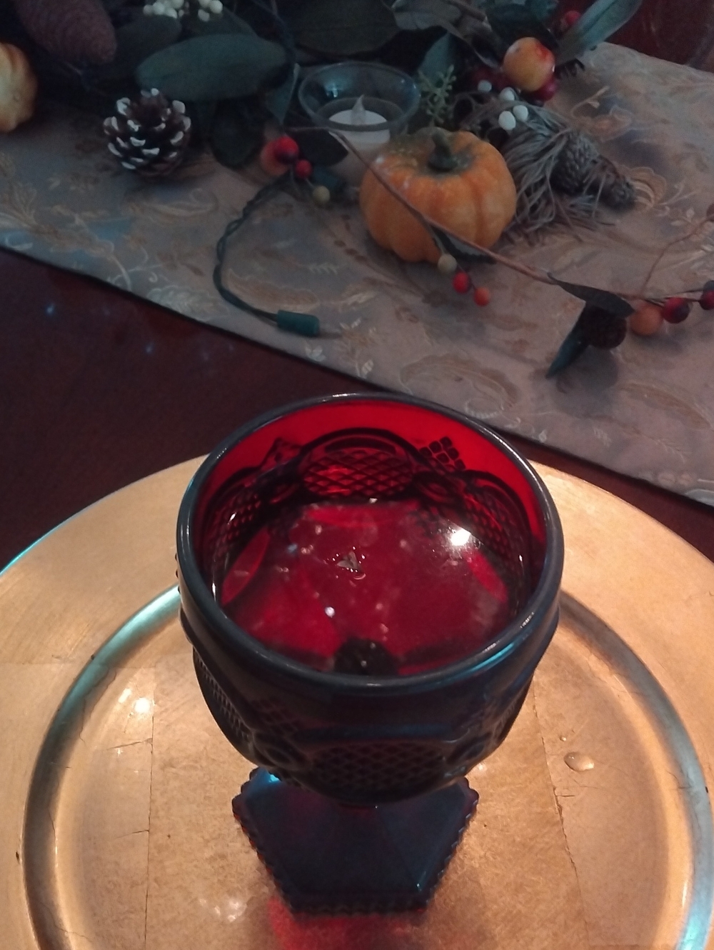 Cape cod ruby red goblet - Picture 4 of 4